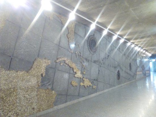 Mármol Mapa de los viajes de Colón